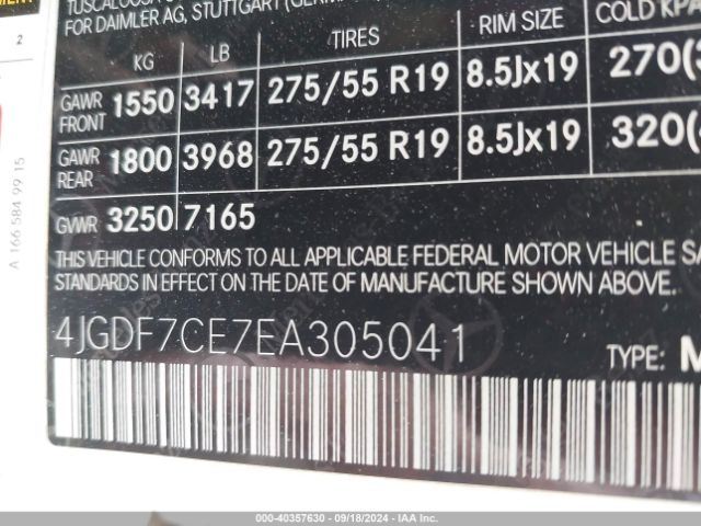 4JGDF7CE7EA305041 Mercedes-Benz Gl 450 4matic
