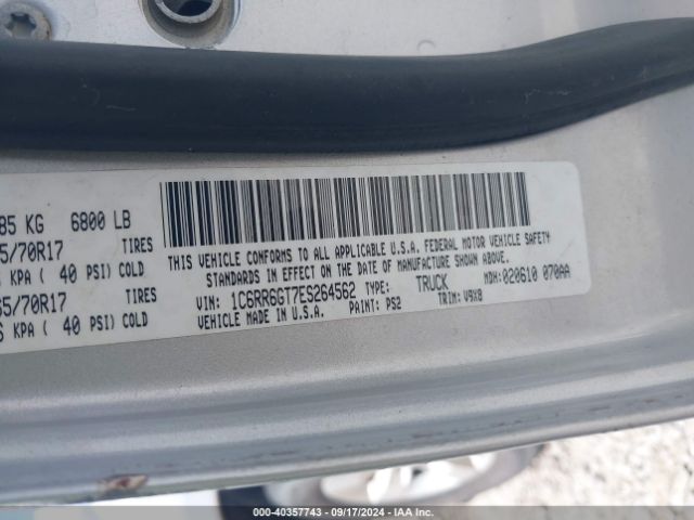 1C6RR6GT7ES264562 RAM 1500 Slt