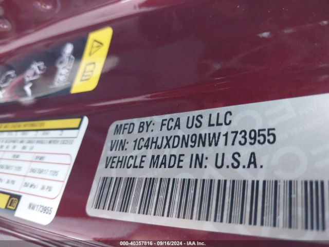 1C4HJXDN9NW173955 Jeep Wrangler Unlimited Sport S 4x4