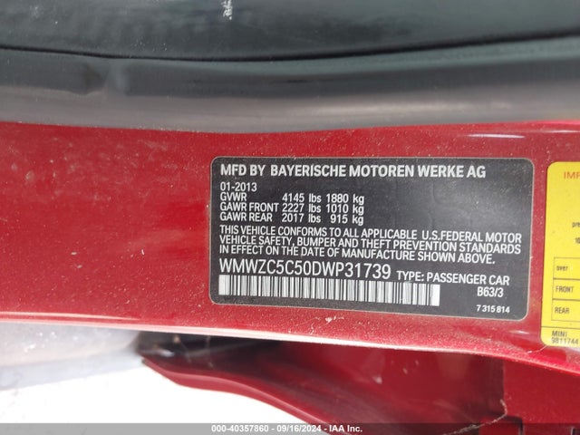 2013 MINI COUNTRYMAN WMWZC5C50DWP31739 Photo 8