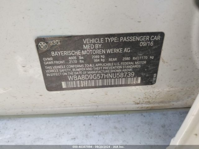 WBA8D9G57HNU58739 BMW 330i Xdrive