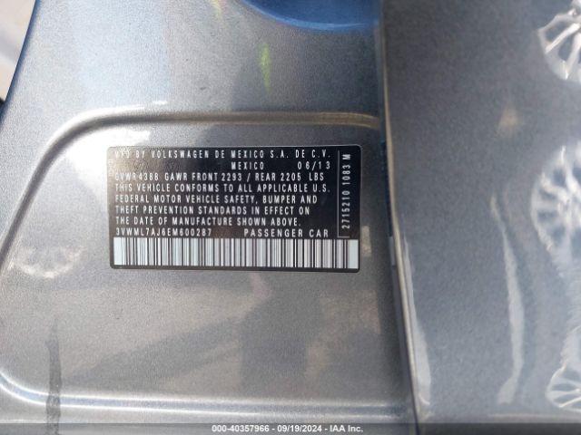 3VWML7AJ6EM600287 Volkswagen Jetta Sportwagen 2.0l Tdi