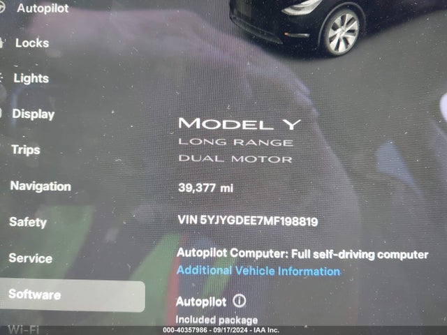 2021 TESLA MODEL Y 5YJYGDEE7MF198819 Photo 6