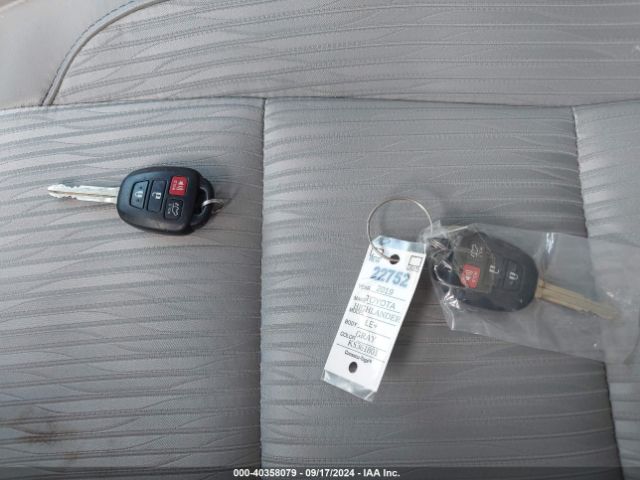 5TDZZRFH8KS361801 Toyota Highlander Le Plus
