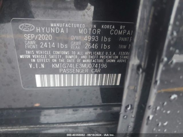 KMTG74LE3MU074196 Genesis G70 3.3t Awd
