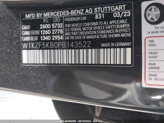 W1KZF5KB0PB143522 Mercedes-Benz E 450 4matic