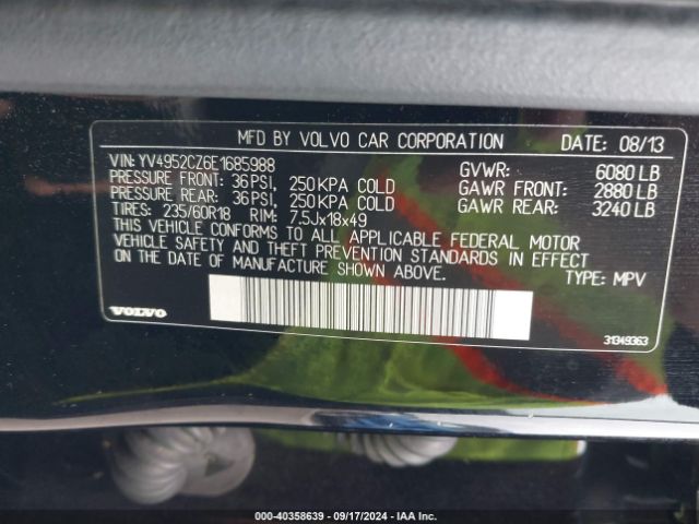 YV4952CZ6E1685988 Volvo XC90 3.2