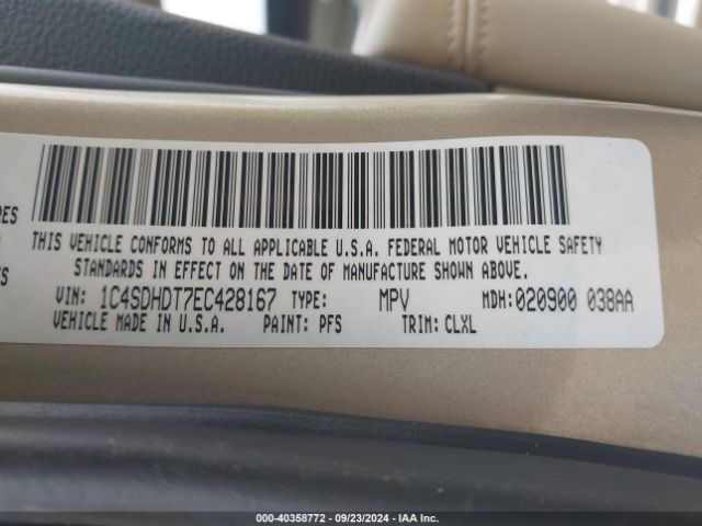 1C4SDHDT7EC428167 Dodge DURANGO LIMITED