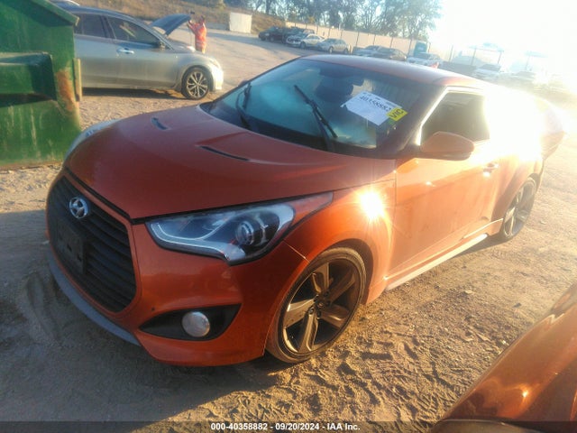 Hyundai Veloster Turbo W/black 2014 KMHTC6AE7EU184639 Image 2