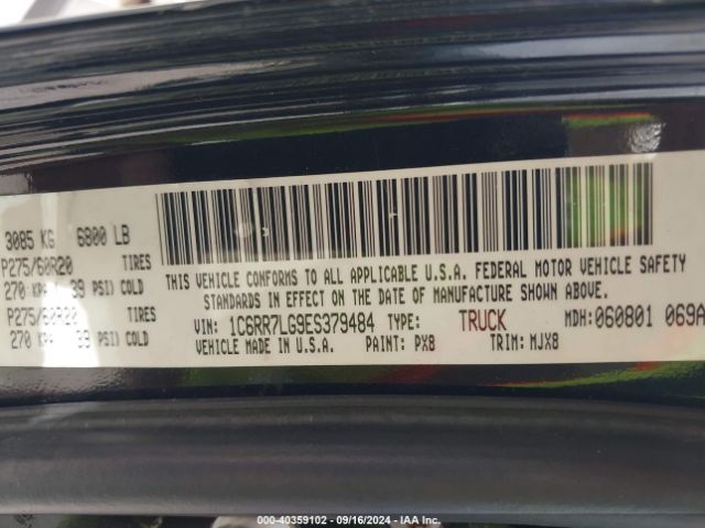 1C6RR7LG9ES379484 RAM 1500 Big Horn