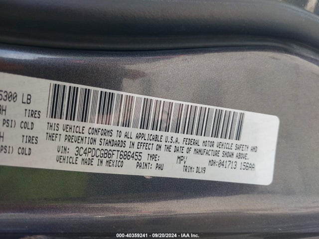 3C4PDCGB6FT686455 Dodge Journey Crossroad