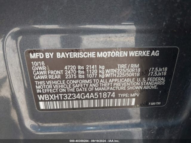 WBXHT3Z34G4A51874 BMW X1 Xdrive28i