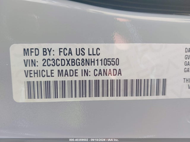 Dodge Charger Sxt Rwd 2022 2C3CDXBG8NH110550 Image 9