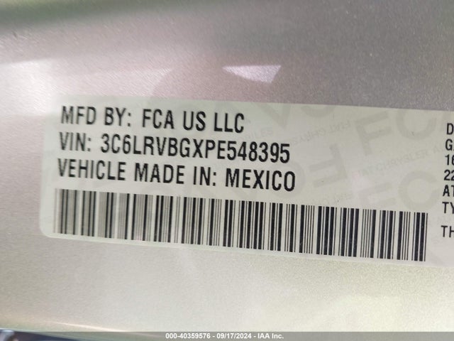 3C6LRVBGXPE548395 RAM Promaster 1500 High Roof 136 Wb