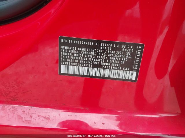 3VWE57BU2LM089391 Volkswagen Jetta 1.4t Sel