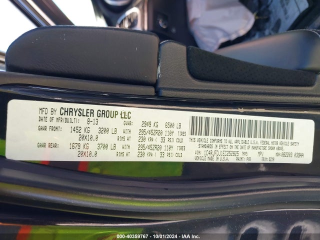 1C4RJFDJ1EC252825 Jeep Grand Cherokee Srt8