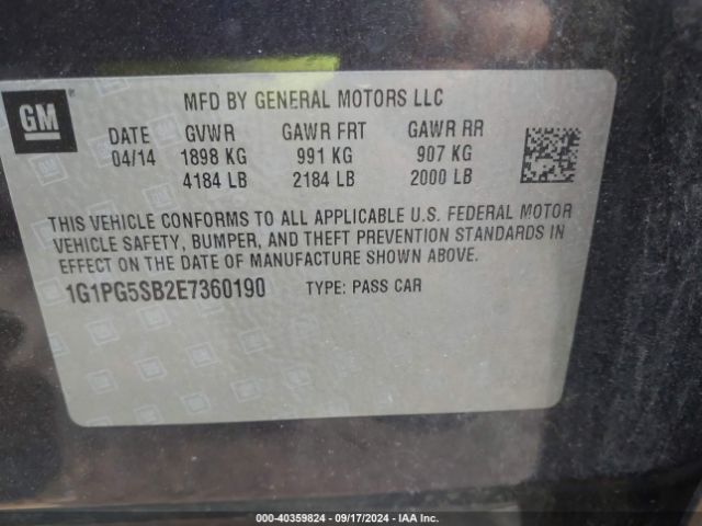 1G1PG5SB2E7360190 Chevrolet CRUZE LTZ