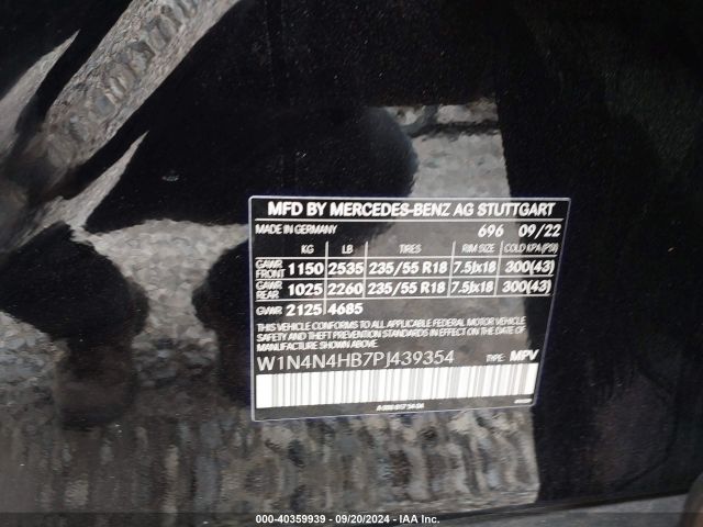 W1N4N4HB7PJ439354 Mercedes-Benz Gla 250 4matic
