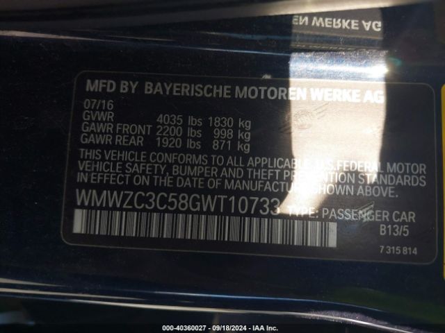 WMWZC3C58GWT10733 Mini Countryman Cooper S