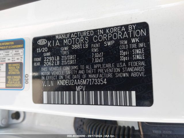 KNDEU2AA6M7173354 KIA SELTOS S