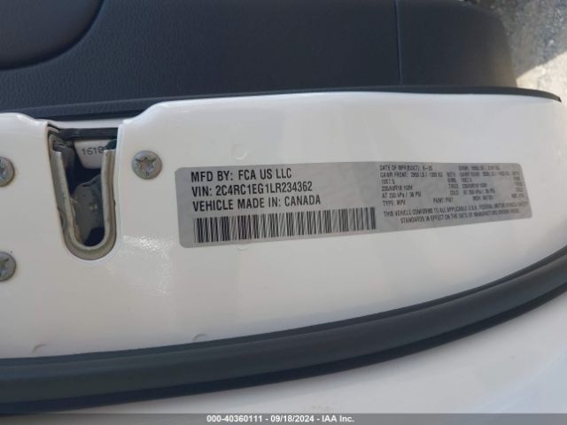 2020 CHRYSLER PACIFICA 2C4RC1EG1LR234362 Photo 8
