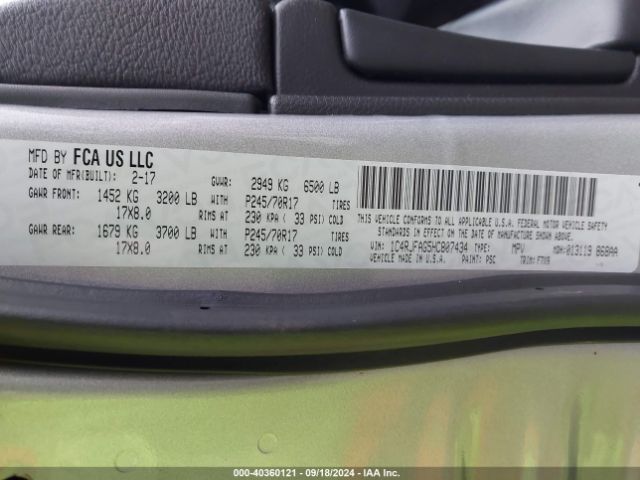 1C4RJFAG5HC807434 Jeep Grand Cherokee Laredo 4x4