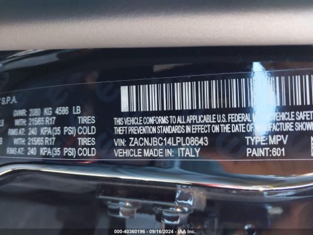 ZACNJBC14LPL08643 Jeep Renegade Trailhawk 4x4