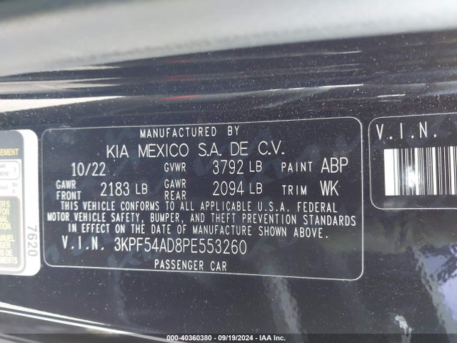 KIA Forte Gt-line 2023 3KPF54AD8PE553260 Image 9