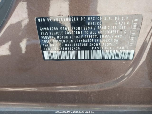 3VWLL7AJ4EM432435 Volkswagen Jetta 2.0l Tdi