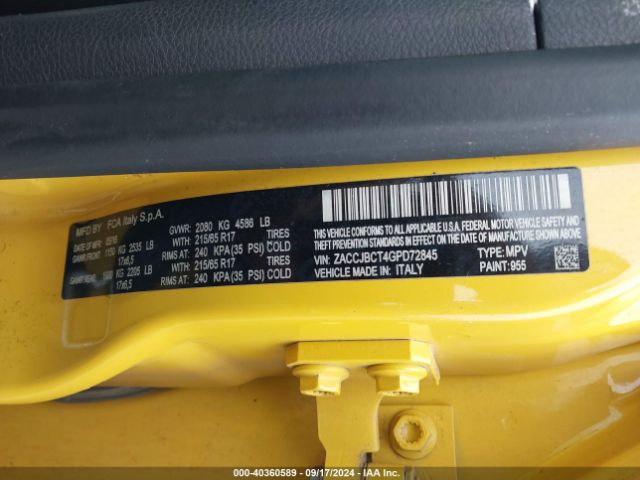 ZACCJBCT4GPD72845 Jeep Renegade Trailhawk