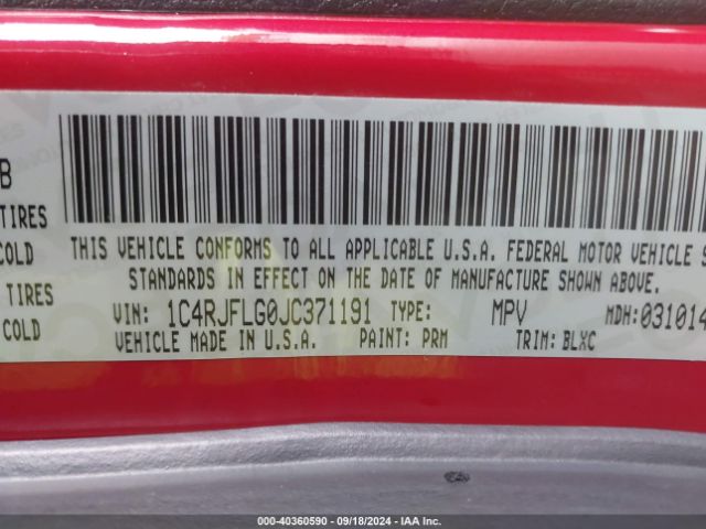 1C4RJFLG0JC371191 Jeep Grand Cherokee Trailhawk 4x4