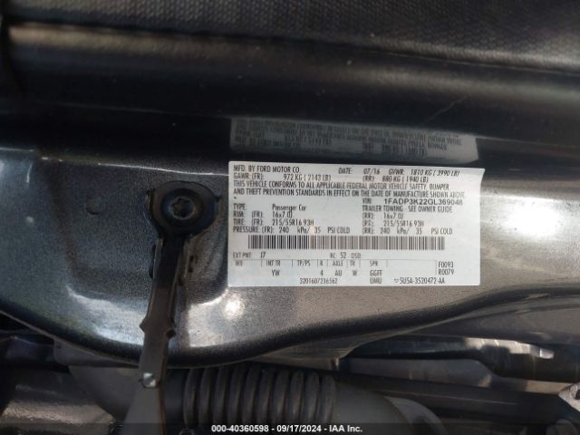 1FADP3K22GL369048 Ford FOCUS SE
