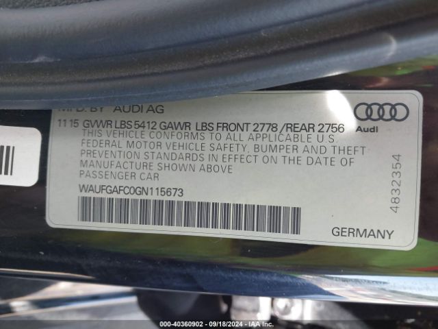 WAUFGAFC0GN115673 Audi A6 3.0t Premium Plus