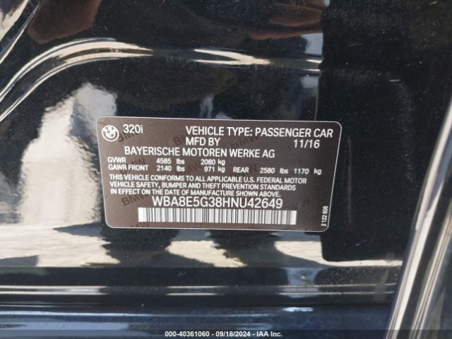 WBA8E5G38HNU42649 BMW 320i Xdrive