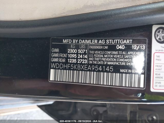 WDDHF5KBXEA954145 Mercedes-Benz E 350