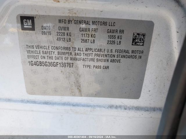 1G4GB5G36GF139767 Buick Lacrosse Leather