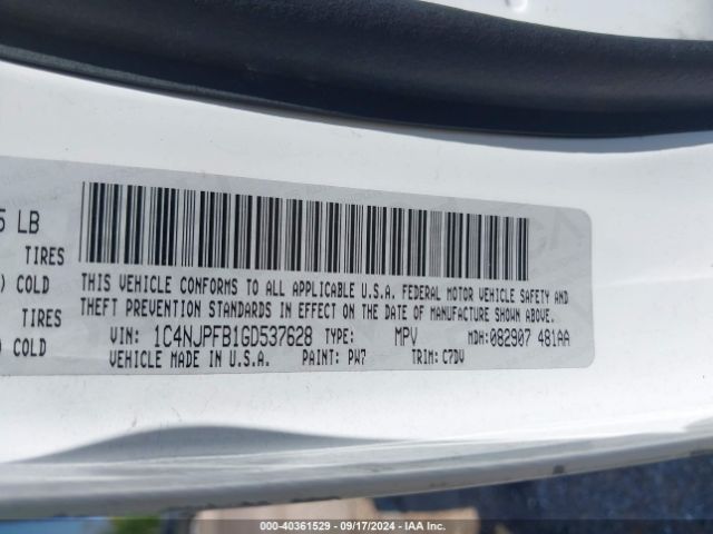 1C4NJPFB1GD537628 Jeep Patriot Latitude