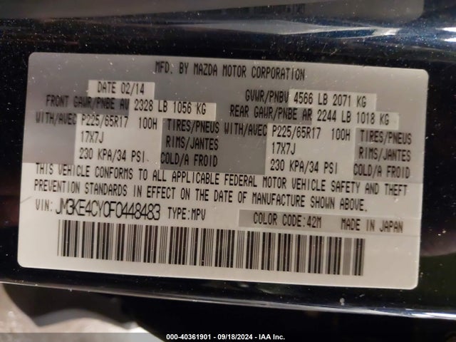 Mazda Cx-5 Touring 2015 JM3KE4CY0F0448483 Image 9