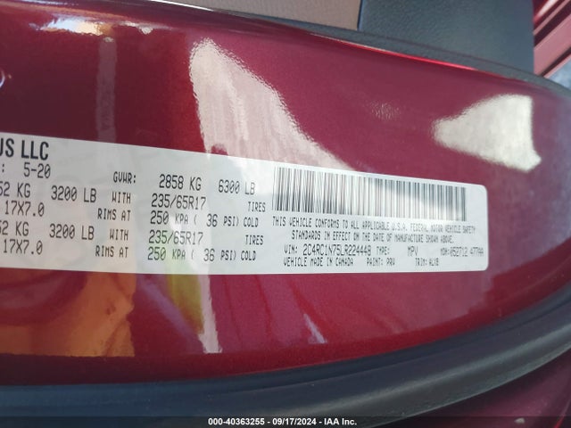 2C4RC1N75LR224448 Chrysler Pacifica Hybrid Limited