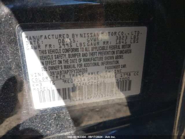 3N1AB7AP7FY334059 Nissan SENTRA S