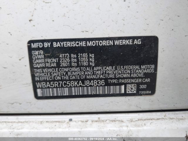 WBA5R7C58KAJ84836 BMW 330i Xdrive