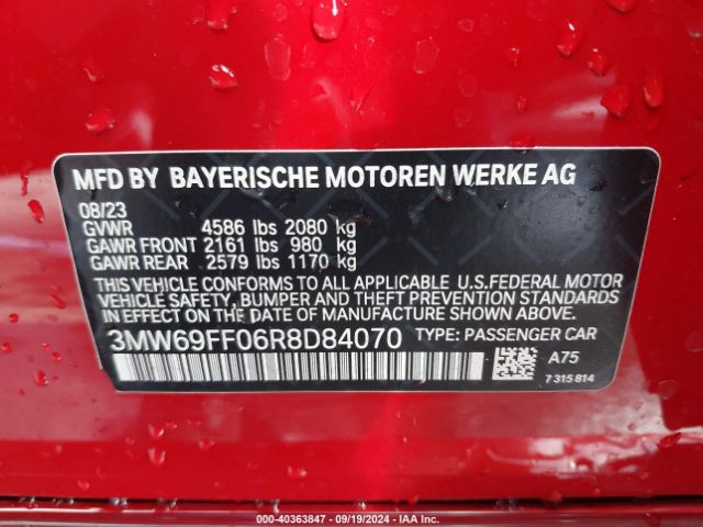 3MW69FF06R8D84070 BMW 3 Series 330i