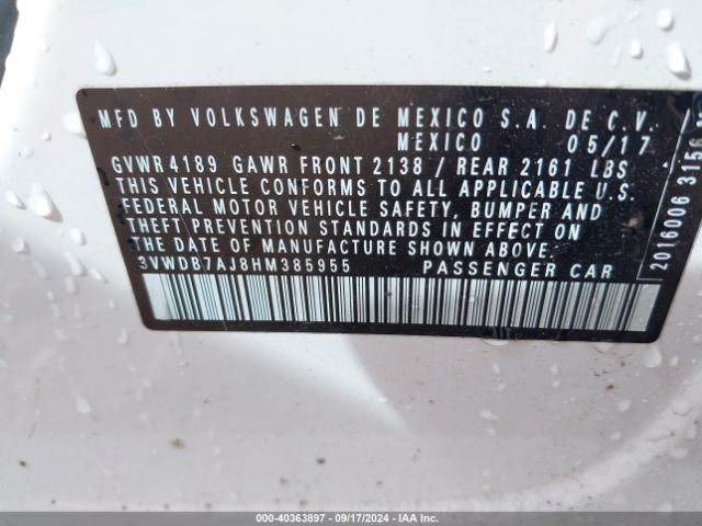3VWDB7AJ8HM385955 Volkswagen Jetta 1.4t Se