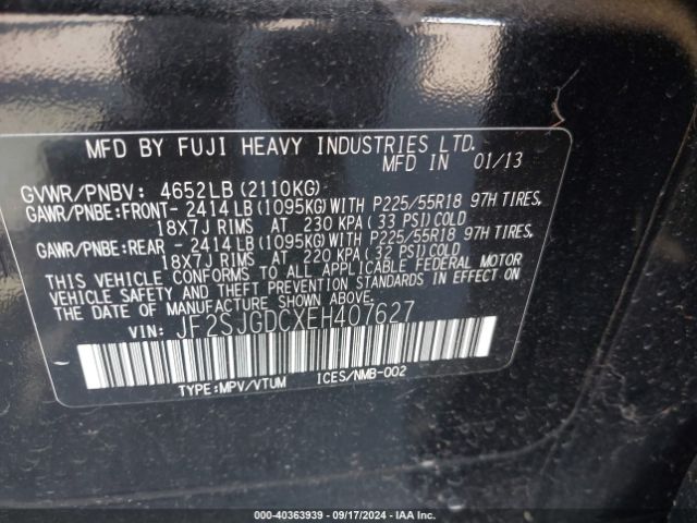 JF2SJGDCXEH407627 Subaru Forester 2.0xt Premium