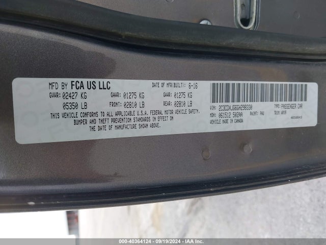 Dodge Charger Sxt 2016 2C3CDXJG6GH298330 Image 9