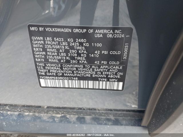 1V2BMPE83RC021746 Volkswagen Id.4 Standard