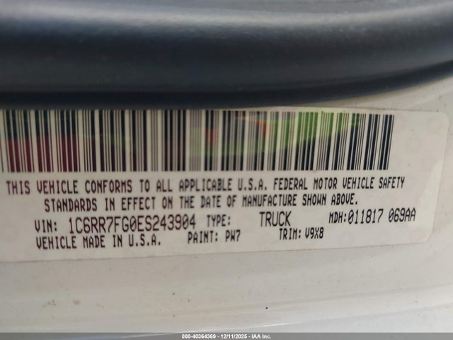 1C6RR7FG0ES243904 RAM 1500 Tradesman