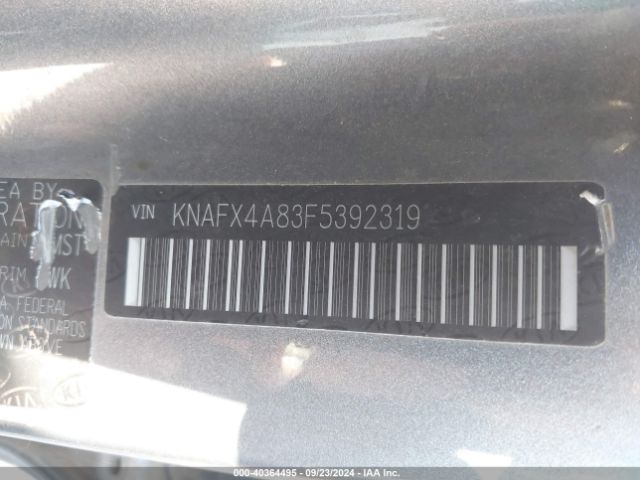 KNAFX4A83F5392319 KIA FORTE EX