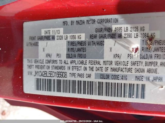 JM1CW2BL5E0166908 Mazda Mazda5 Sport