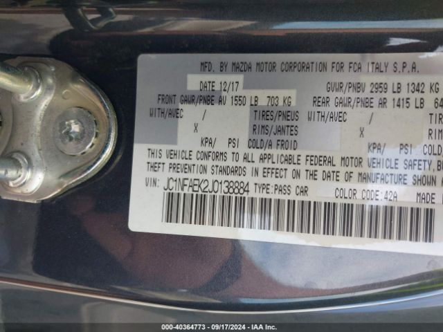 2018 FIAT 124 SPIDER JC1NFAEK2J0138884 Photo 8